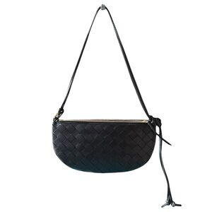 *SOLD* NEW Bottega Veneta Black Gemellini Intrecciato Double Pouch Shoulder Bag